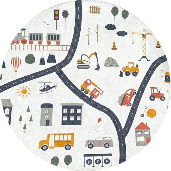 Pestav laste mänguvaip ø100 cm World Around Me - Mila Home