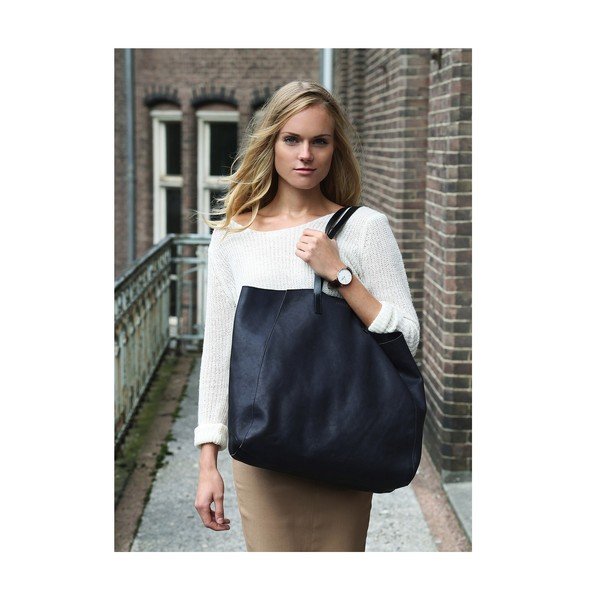 Kožená kabelka O My Bag Jazzy Less, půlnoční modř-image-4