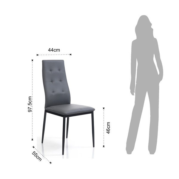 Hallid söögitoolid 2tk komplektis Nina - Tomasucci-image-2