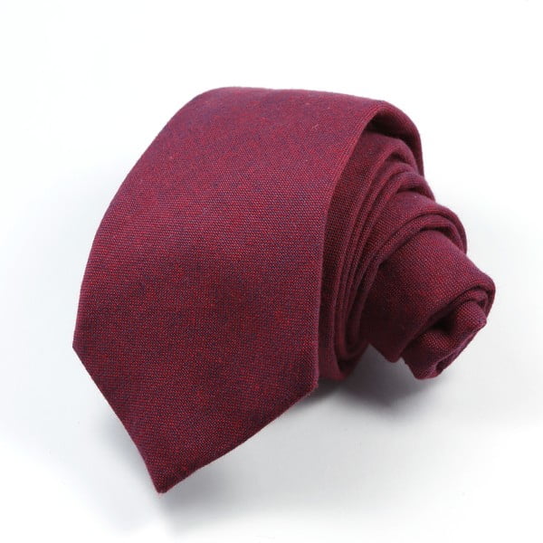Vínová kravata chambray