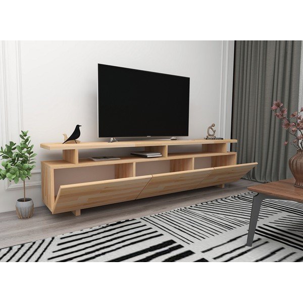 Naturaalset värvi männipuidust telerilaud 174x52 cm Natural - Kalune Design-image-2