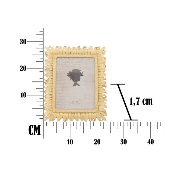 Žlutý fotorámeček v pryskyřicovém rámu Mauro Ferretti Glam Petal, 15 x 20 cm-image-1