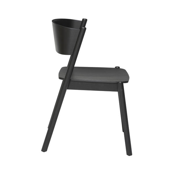 Must tamme söögitool Oblique - Hübsch-image-2