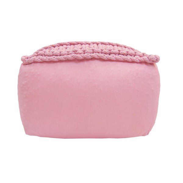 Dětský růžový ručně vyrobený pufík Nattiot Neo-image-1