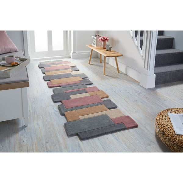 Pruun villane vaip 60x230 cm Collage - Flair Rugs-image-1