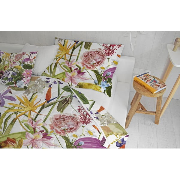 Puuvill-satiinist teki ja padjapüüride komplekt 140x200 cm Exotic Flowers – Butter Kings-image-1