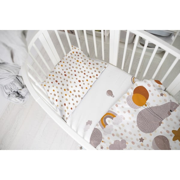 Veniv puuvillasatiinist beebilina 200x90 cm Balloon Dreaming - Butter Kings-image-1