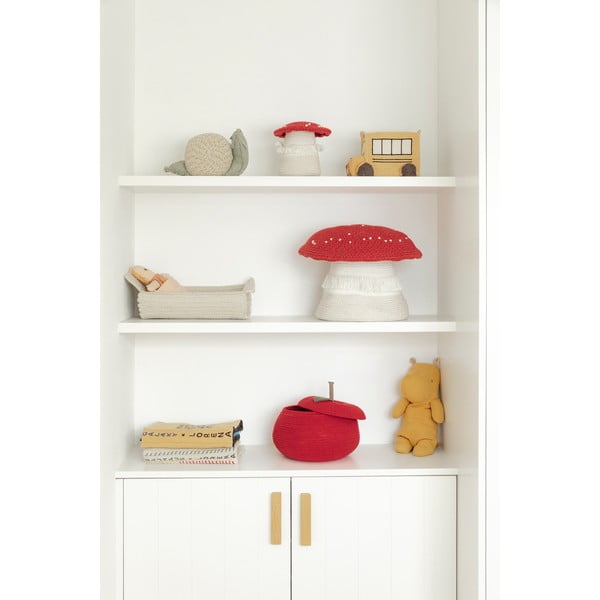 Punane-kreem kangast laste mänguasjakorv ø 38x33 cm Big Mushroom - Lorena Canals-image-2