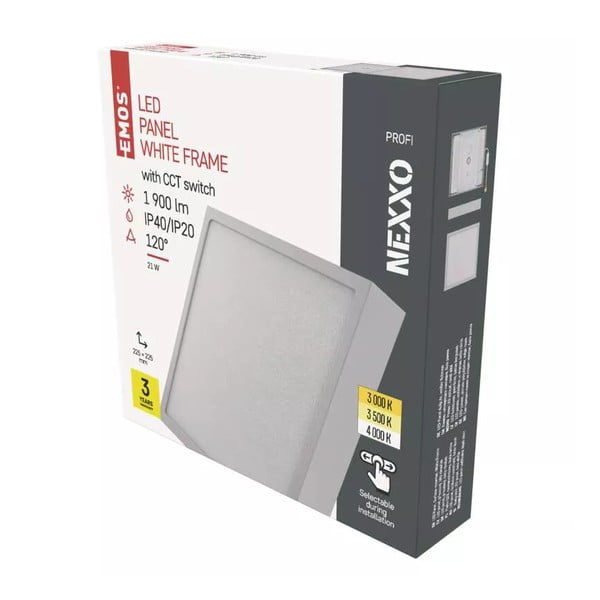 Valge LED laevalgusti 22,5x22,5 cm Nexxo - EMOS-image-1