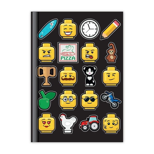 Černý deník LEGO® Iconic, 96 stran