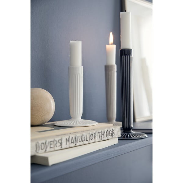 Valge keraamiline küünlajalg Hammershoi, kõrgus 12 cm Hammershøi - Kähler Design-image-1