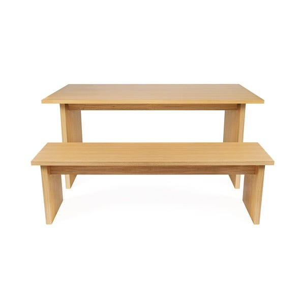 Tammeplaadiga söögilaud 90x160 cm Stripe - Woodman-image-4