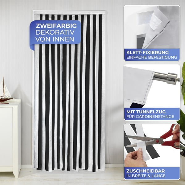 Ukse termokardin must-hõbedane 90x200 cm - Maximex-image-4