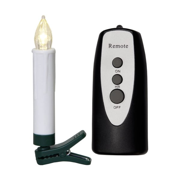 10 LED-küünla komplekt koos kaugjuhtimispuldiga Varras, kõrgus 13,5 cm - Star Trading