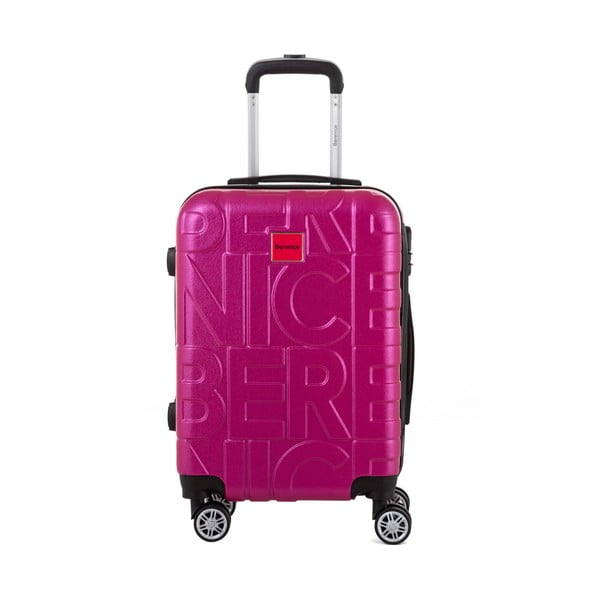 Sada 3 růžových cestovních kufrů Berenice Typo-image-3