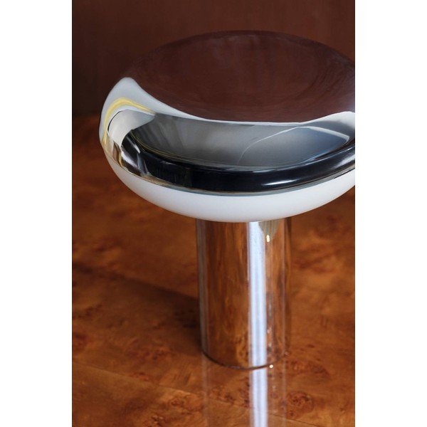 Läikiv hõbedane metallist laualamp (kõrgus 32 cm) Paneta - Jotex-image-2