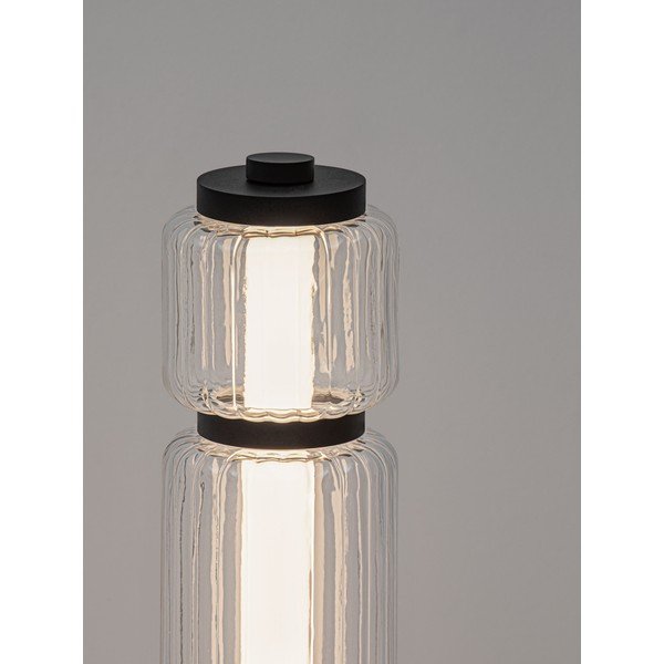 Mattmust klaasist LED-põrandalamp (kõrgus 123 cm) Liesa - Nova Luce-image-3