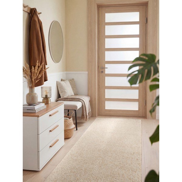 Kreem pestav vaip 80x240 cm Rocco Cream - Elle Decoration-image-1