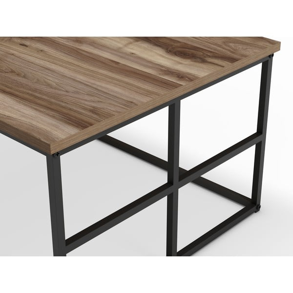 Naturaalset värvi pähklipuust kohvilaud 60x100 cm Laila - Marckeric-image-4