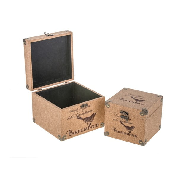 Sada 2 dřevěných úložných krabic Dino Bianchi Barletta
