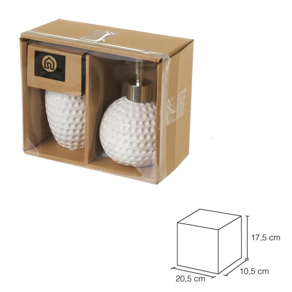 Valge komplekt vannitoatarvikuid - Casa Selección-image-3