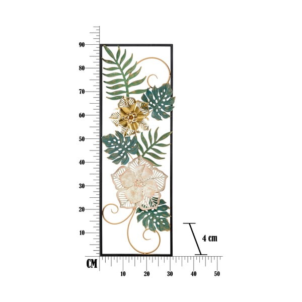 Lillemustriga metallist rippdekoratsioon Mauro Ferretti -A-, 31 x 90 cm Campur - Mauro Ferretti-image-2