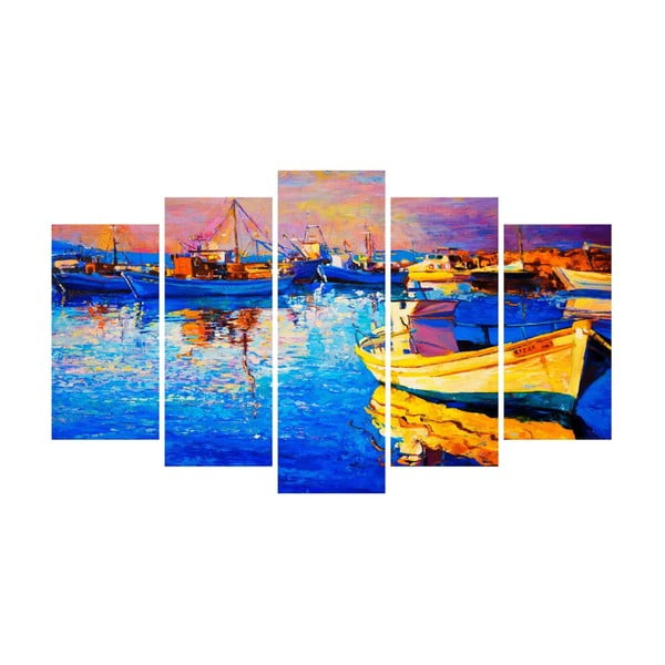 Vícedílný obraz na plátně Port Blue Canvas