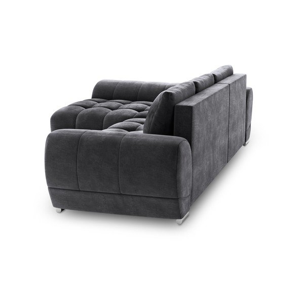 Tumehall nurgadiivan sametiga, vasakpoolne nurk, vasakpoolne nurk. Nuage - Windsor & Co Sofas-image-4