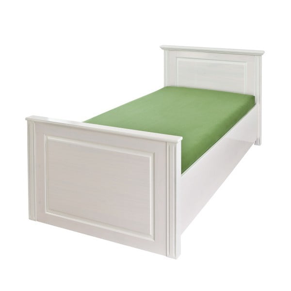 Bílá dřevěná jednolůžková postel 13Casa Asia, 90 x 200 cm