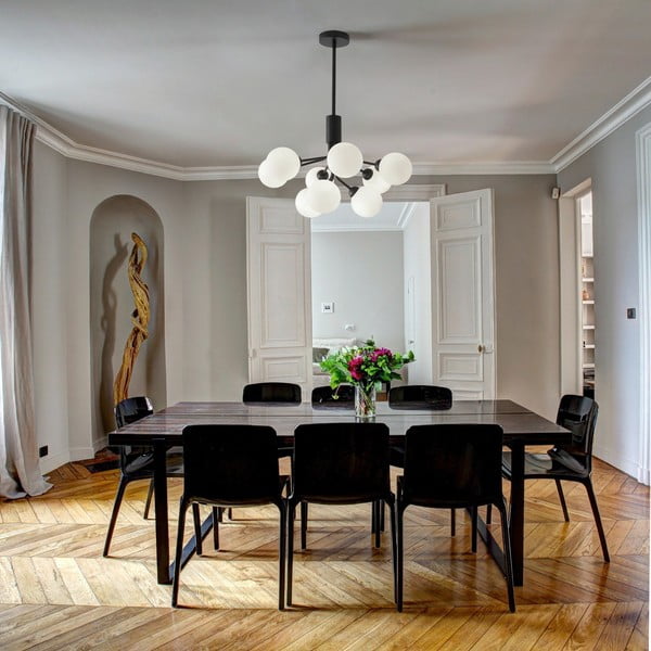 Must-valge rippvalgusti , kõrgus 102 cm Musa - SULION-image-1