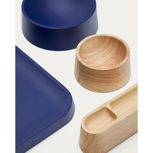 Tumesinised puidust serveerimiskausid 4 tk komplektis Bletz - Kave Home-image-4