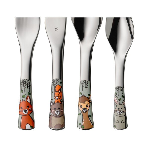 4-osaline hõbedane laste roostevabast terasest söögiriistade komplekt Forest Friends - WMF-image-2