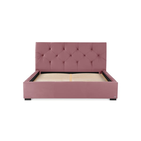 Růžová dvoulůžková postel s úložným prostorem Guy Laroche Home Fantasy, 180 x 200 cm