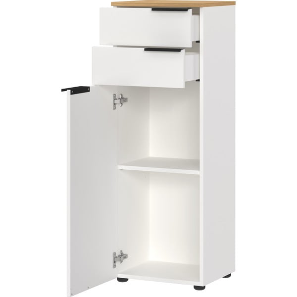 Valge kõrge vannitoakapp 39x111 cm Menen - Germania-image-1