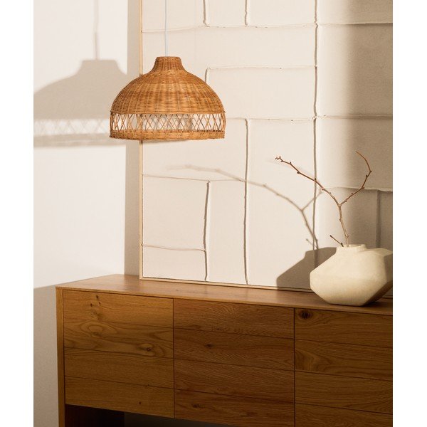 Rotangist lambivarju naturaalses värvitoonis ø 40 cm Loura - Kave Home-image-1