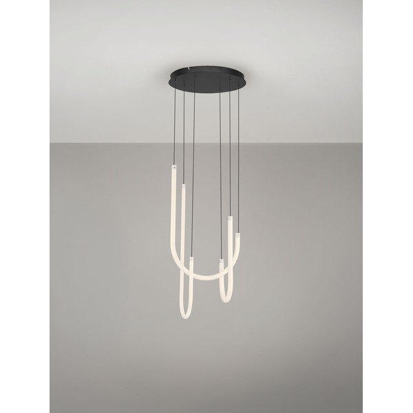 Valge/mattmust terasest hämardatav LED-rippvalgusti akrüülklaasist varjuga, ø 41 cm Topaz - Nova Luce-image-4