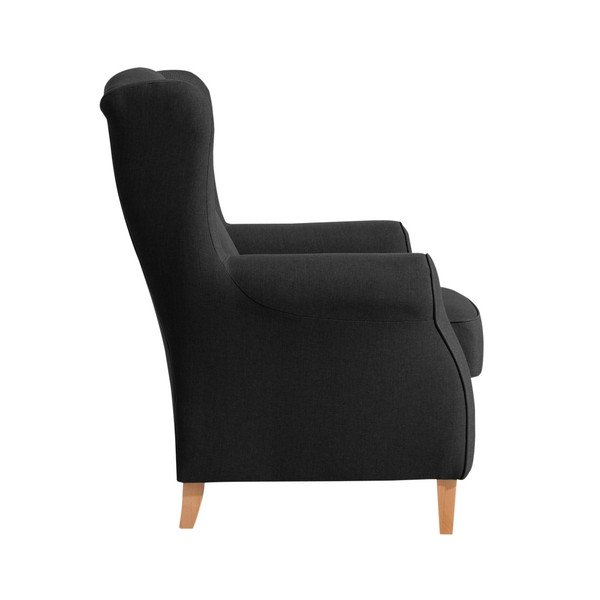 Černé křeslo ušák Max Winzer Lorris Black-image-2