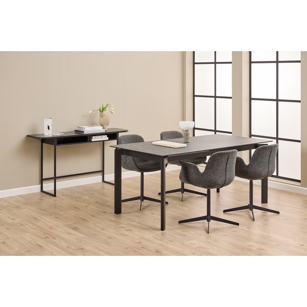 Must tuhkpuidu spoonist konsoollaud 40x140 cm Darlington - Actona-image-2