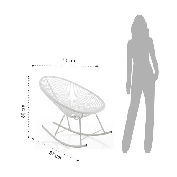 Valge kiiktool, mis sobib õues kasutamiseks Numana - Tomasucci-image-3