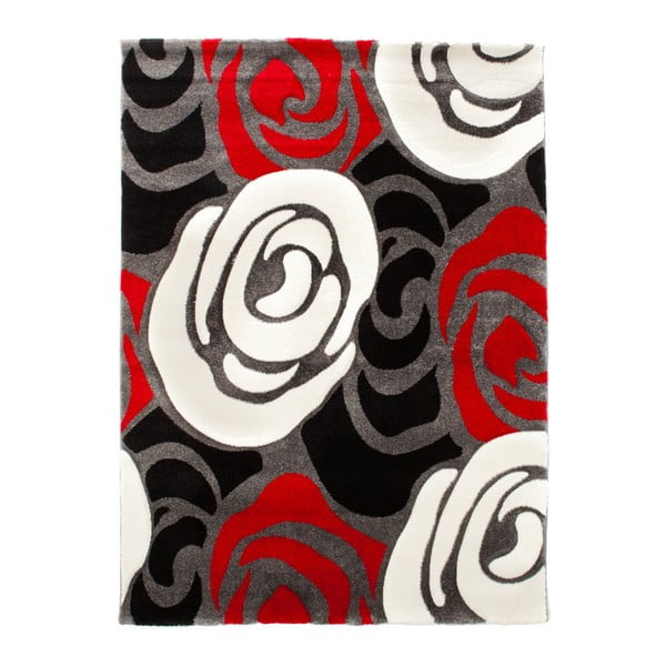 Červenočerný koberec Tomasucci Rose, 160 x 230 cm