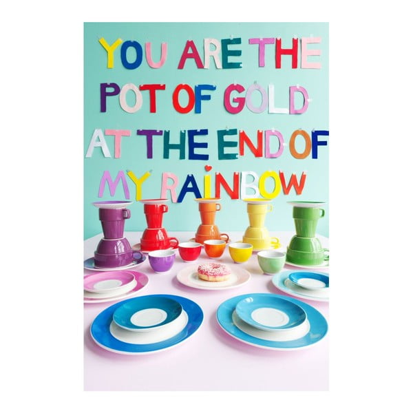 Sada 6 hrnků s podšálkem a stojánkem Espresso Rainbow-image-2