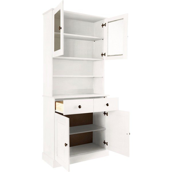 Valge männi täispuidust kapp 80x181x34 cm Mille – Støraa-image-4