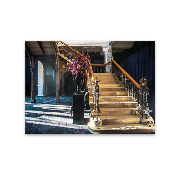 Obraz Styler Glas Modern Blue Curta, 80 x 120 cm