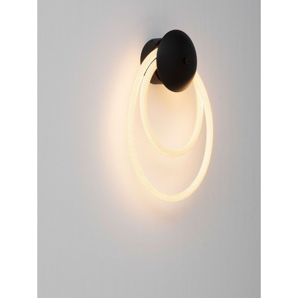 Valge/mattmust terasest LED-seinavalgusti Ilane - Nova Luce-image-2