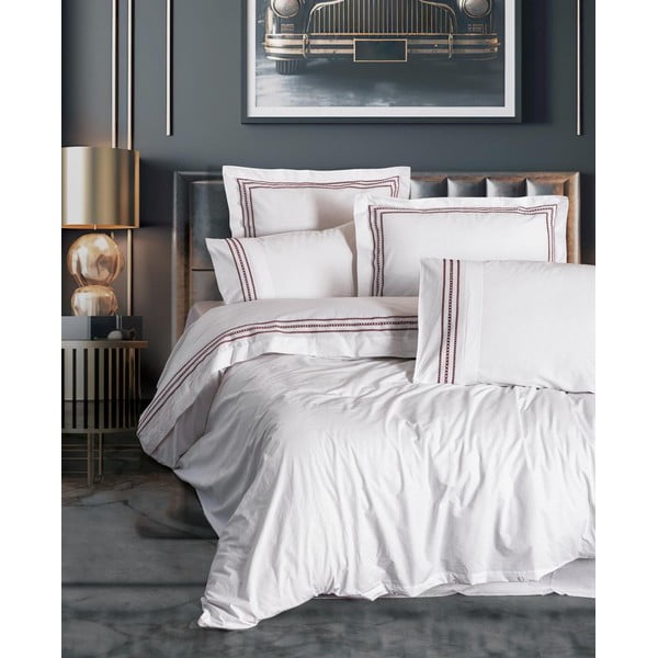 Valge Renforcé puuvillast voodipesu üheinimesevoodile 140x200 cm Red Heritage Lines - Mila Home Luxury