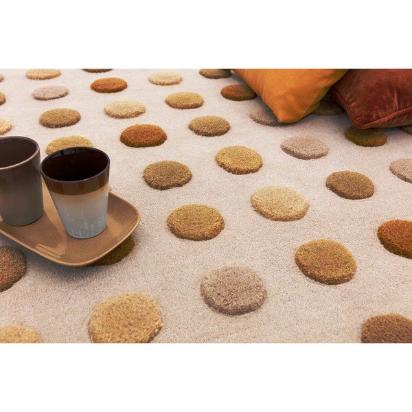 Kollane käsitsi kootud villane vaip 160x230 cm Dotty - Asiatic Carpets-image-3