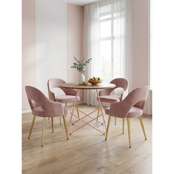 Ümmargune söögilaud jalakaspuust, läbimõõduga 80 cm District - Premier Housewares-image-4