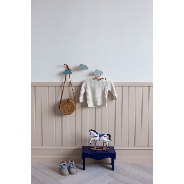 Helesinised pöögipuust seinakonksud 3-osalise komplektina Cloud - Cam Cam Copenhagen-image-1