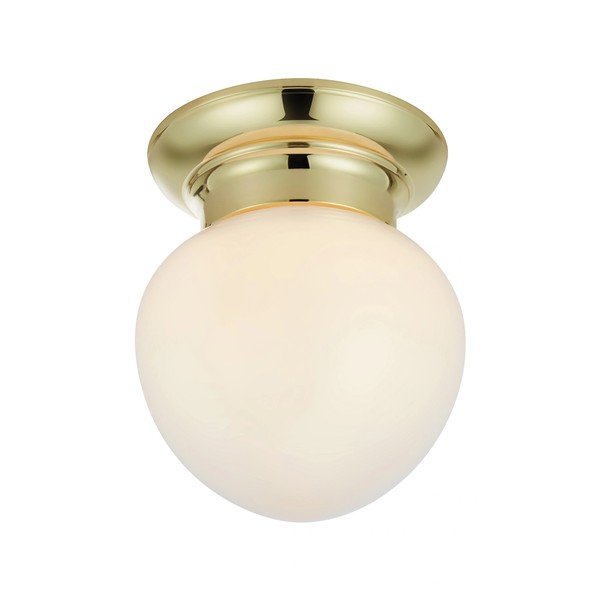 Valge/messingvärvi laevalgusti klaasist varjuga Ronda - Markslöjd