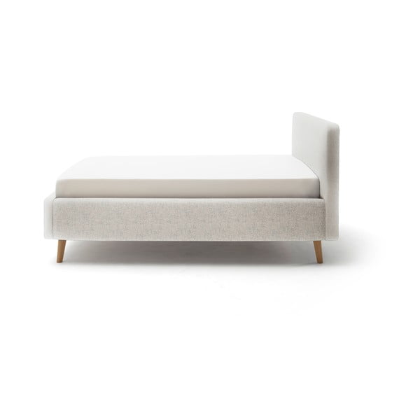 Beež polsterdatud kaheinimesevoodi koos voodipõhja ja panipaigaga 140x200 cm Mattis - Meise Möbel-image-4